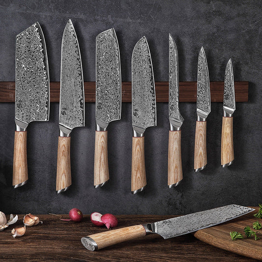 Kasami Japanese Damascus Steel Knife Set – Sandwood Edition